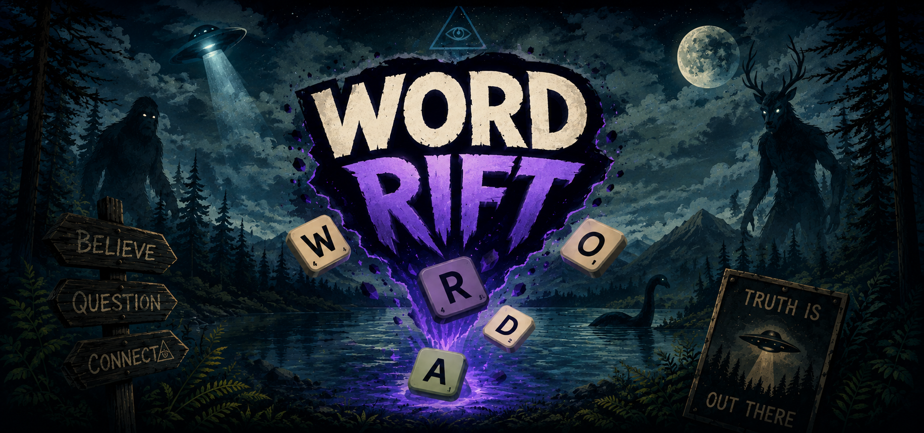 Word Rift paranormal word puzzle cover art